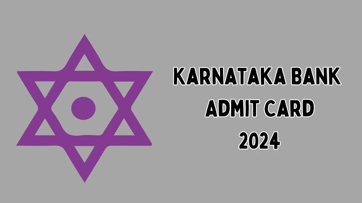 Karnataka Bank Admit Card 2024 Out Direct Link to Download Karnataka Bank Clerk Admit Card karnatakabank.com - 12 Dec 2024