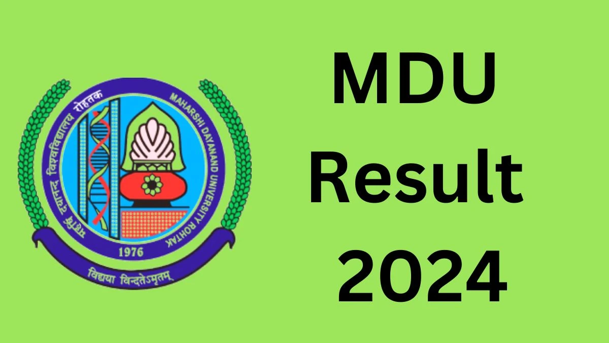 MDU Result 2024 (Released) at mdu.ac.in Result Link Details Here