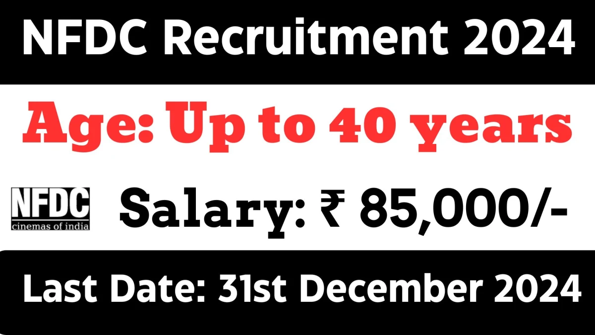 NFDC Recruitment 2024 Apply for Deputy Manager NFDC Vacancy at nfdcindia.com