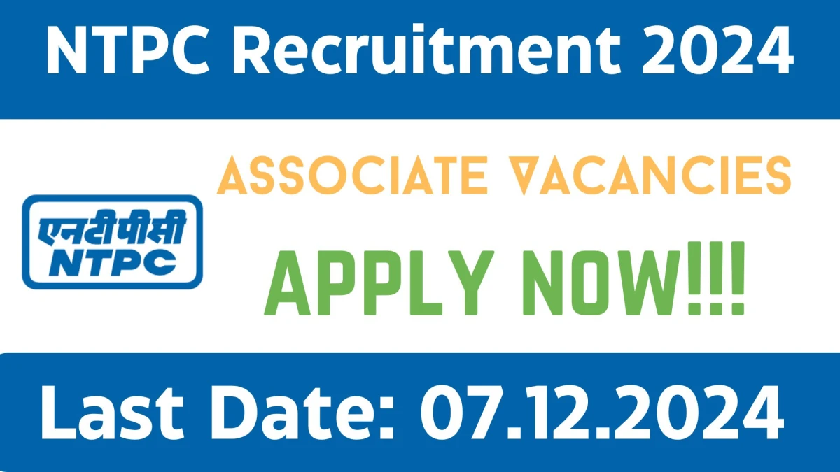 NTPC Govt Jobs 2024: Associate Vacancies in Mumbai