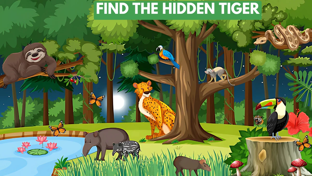 Optical Illusion Eye Test: Only X-Ray Vision people Can Spot the Hidden Tiger in 6 Secs