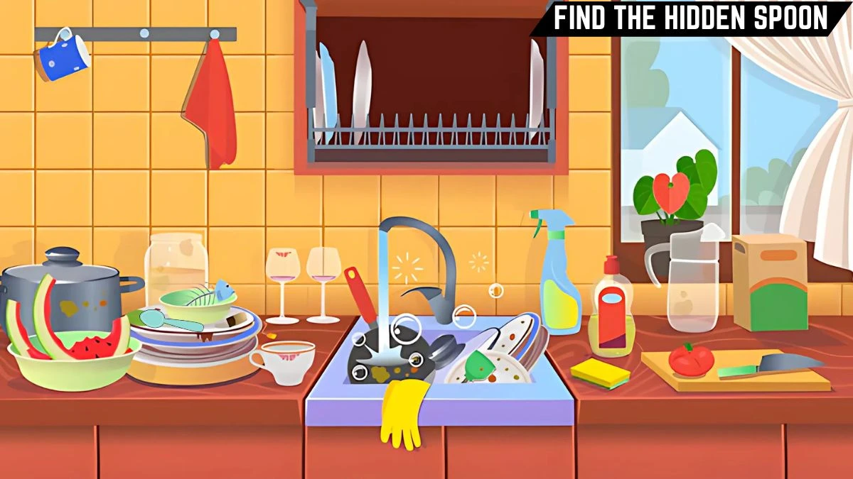 Optical Illusion Vision Test: Only 4K Vision people Spot the Hidden Spoon in this Kitchen Image in 8 Secs