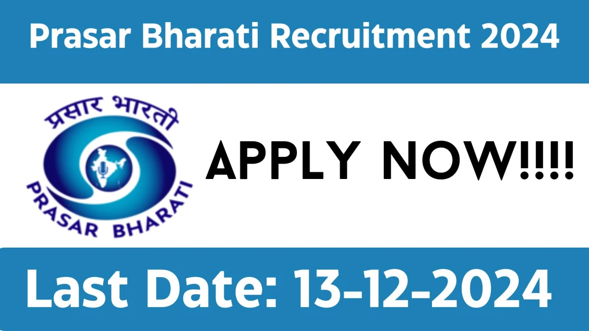 Prasar Bharati Recruitment 2024 Apply for 07 Associate or Consultant Posts