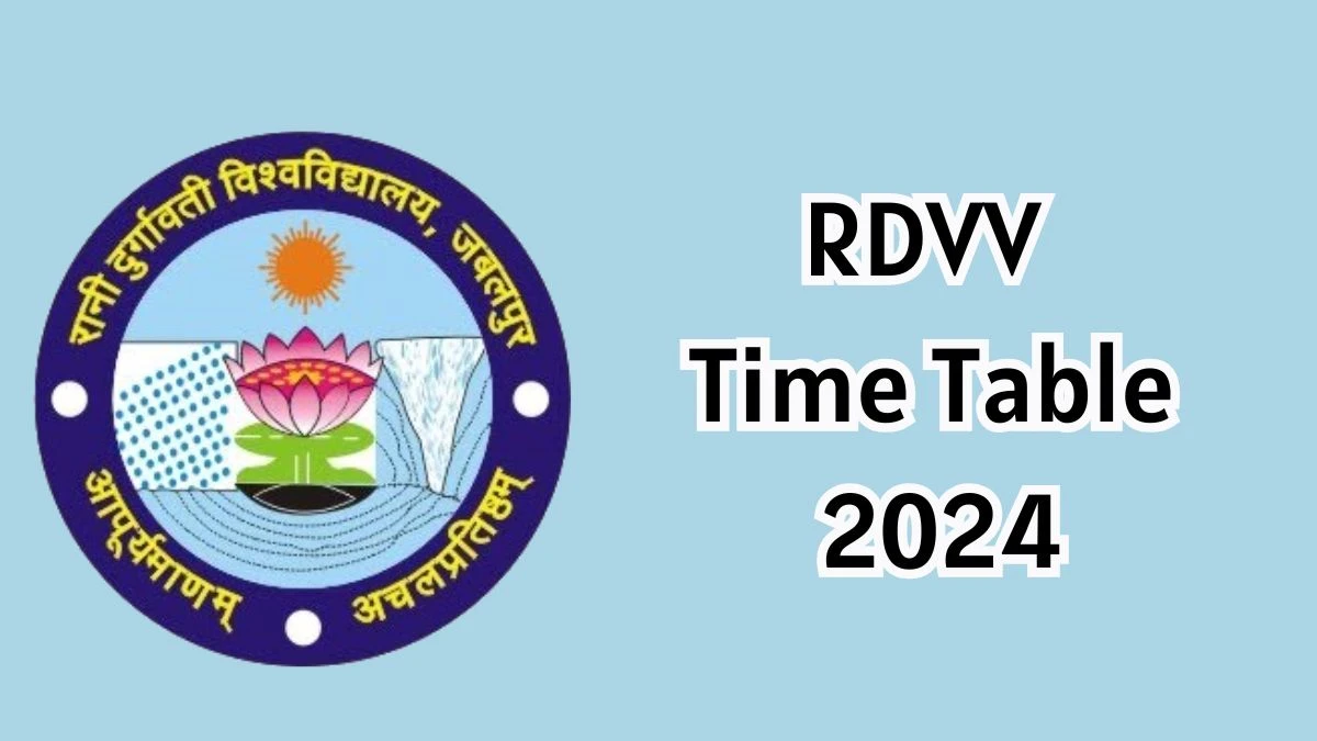 RDVV Time Table 2024 (Out) at rdunijbpin.org Get Direct Link Details Here