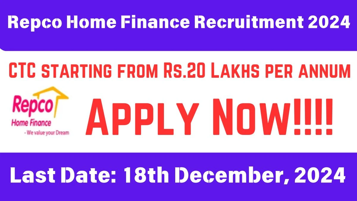 Repco Home Finance Recruitment 2024 Apply for Chief Risk Officer Repco Home Finance Vacancy at repcohome.com