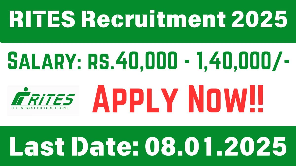 RITES Govt Sarkari Job Vacancy 2025: Assistant Manager Vacancies, M.E/M.Tech Pass Jobs in Across India