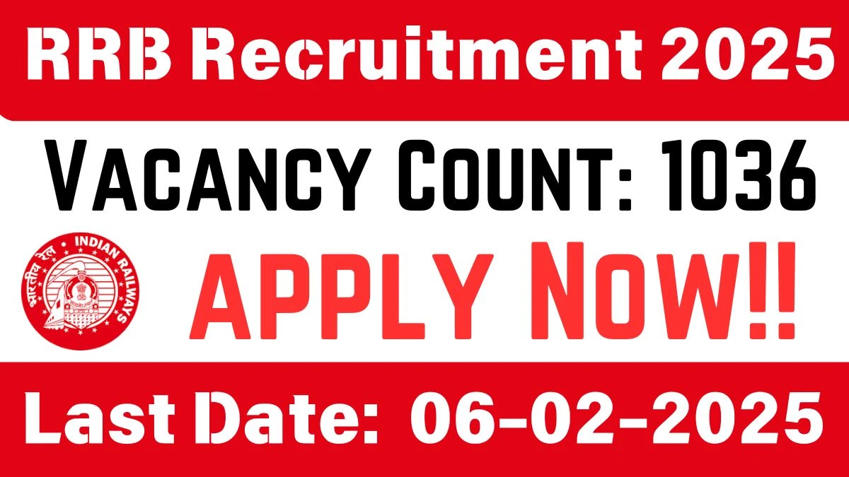 RRB Recruitment 2025 Apply for 1036 Lab Assistant, Librarian, More RRB Vacancy at rrbapply.gov.in