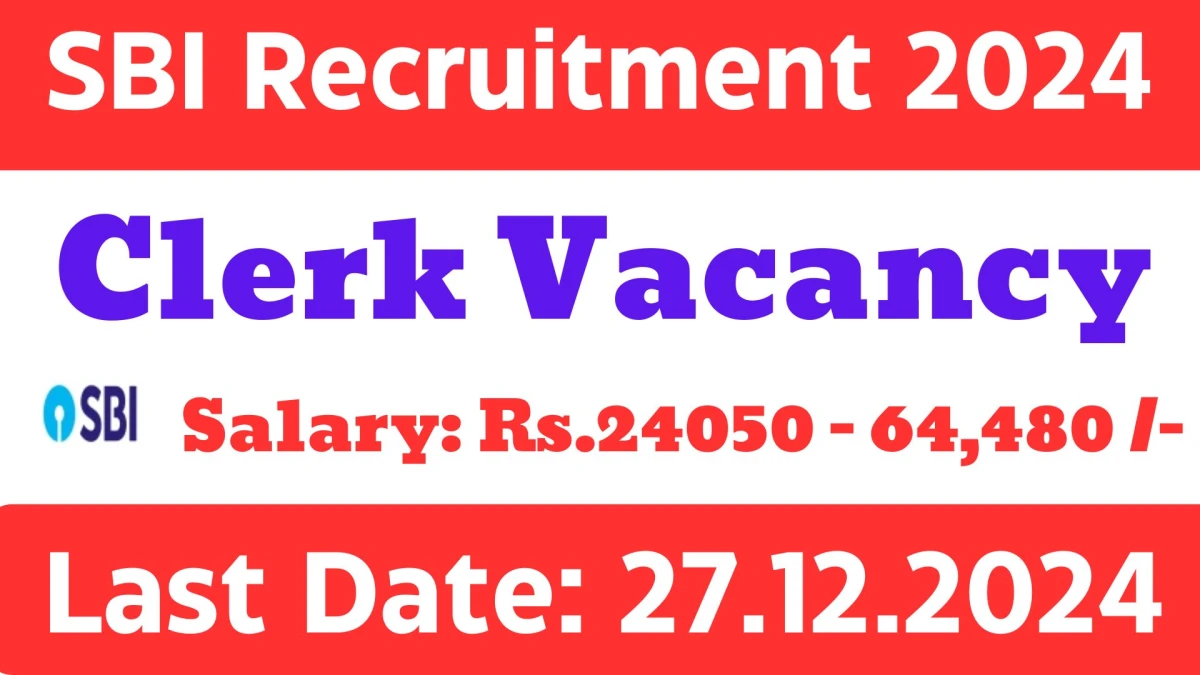 SBI Govt Job Vacancy 2024: 50 Clerk Vacancies, Graduate  Pass Jobs in Chandigarh