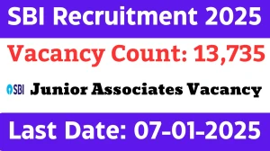 SBI Recruitment 2025 Apply Online Now for Junior Associates Job Vacancies Notification 17.12.2024