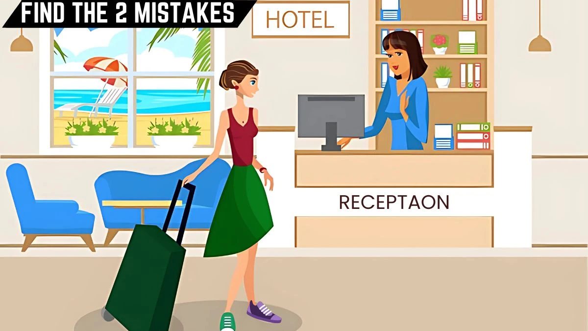 Spot the 2 Mistakes Picture Puzzle: Only High IQ Genius Can Spot the 2 Mistakes in this Hotel Image in 8 Secs