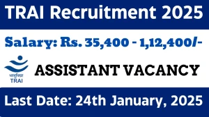 TRAI Recruitment 2025 Apply for Assistant TRAI Vacancy at trai.gov.in