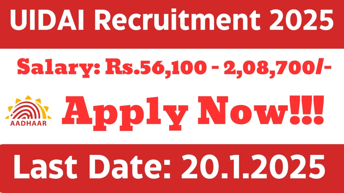 UIDAI Govt Job Vacancy Guwahati 2025: Deputy Director, Senior Accounts Officer Jobs in Assam