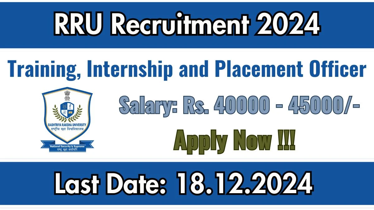 UP Govt Jobs Notifications 2024: Apply for RRU Training, Internship and Placement Officer Job Vacancy in Lucknow