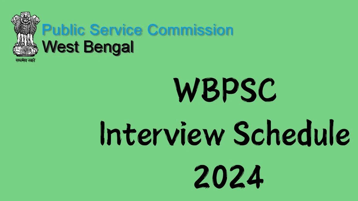 WBPSC Interview Schedule 2024 (out) Check 09-12-2024 for Laboratory Assistant at psc.wb.gov.in - 06 Dec 2024