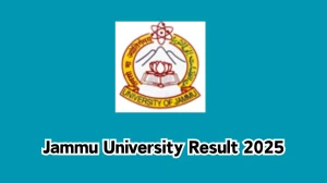 Jammu University Result 2025 (Announced) at jammuuniversity.ac.in Ug Part 3rd Exam Link Here