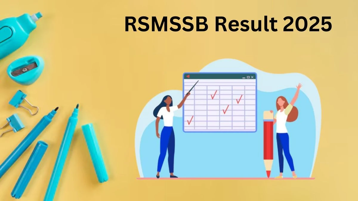 RSMSSB Result 2025 Declared rsmssb.rajasthan.gov.in Supervisor (Women Empowerment) Check RSMSSB Merit List Here - 04 Jan 2025