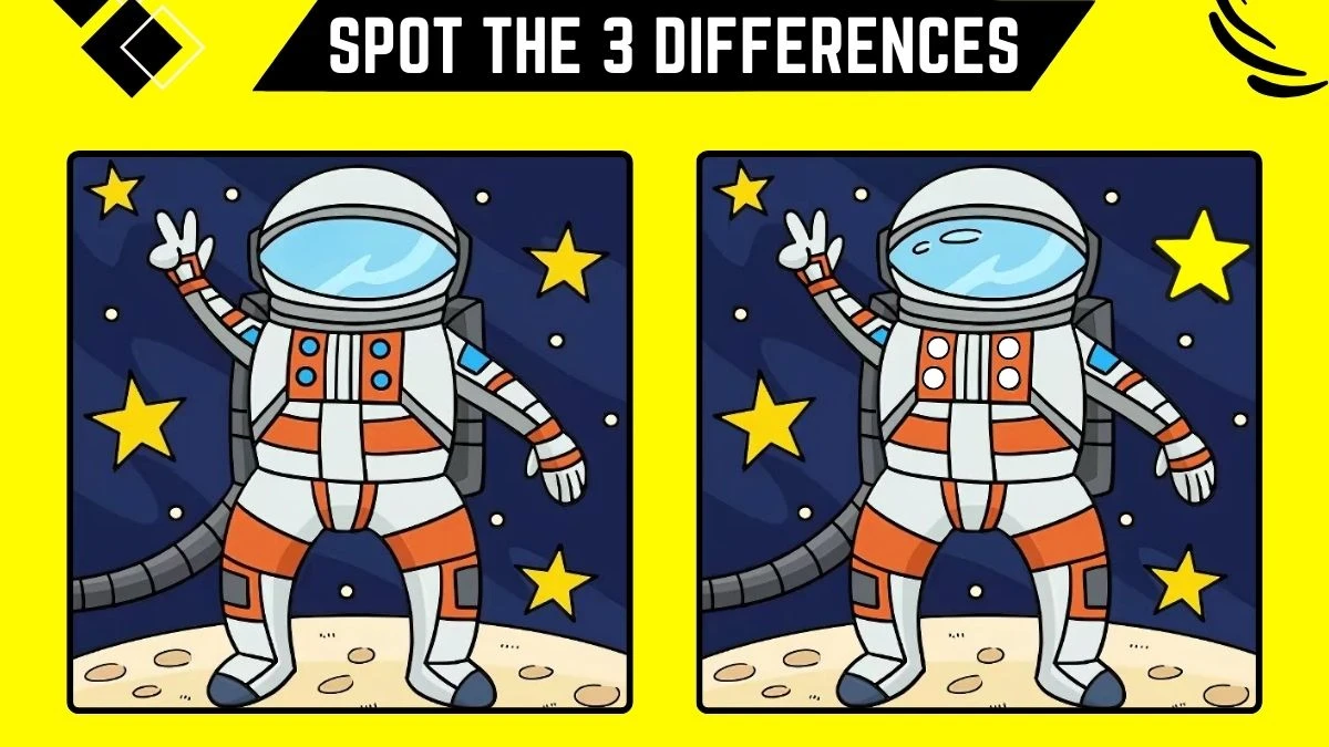 Spot the Difference Game: Only Genius Can Spot the 3 Differences in this Astronaut Image in 12 Secs