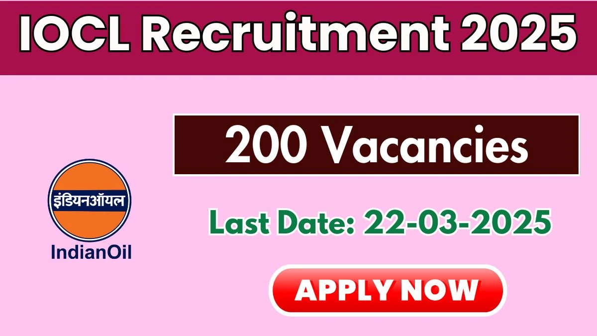 IOCL Recruitment 2025 Apply Online for 200 Apprentices Posts