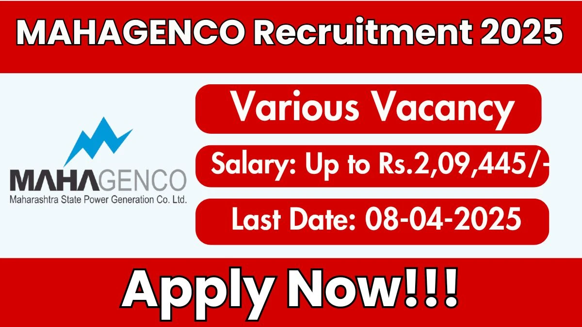 MAHAGENCO Govt Job Vacancy 2025: 40 Junior Officer Vacancies, Graduate Jobs in Maharashtra