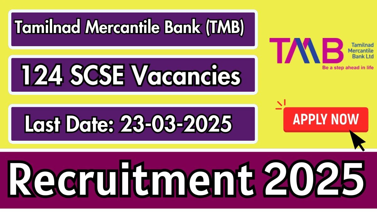 TMB SCSE Recruitment 2025 Notification Out Apply Online for 124 Senior Customer Service Executive Posts