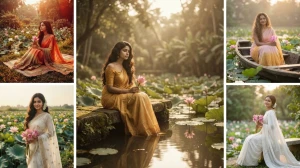 10 Google Gemini Lotus Pond AI Photo Editing Prompt for Girls