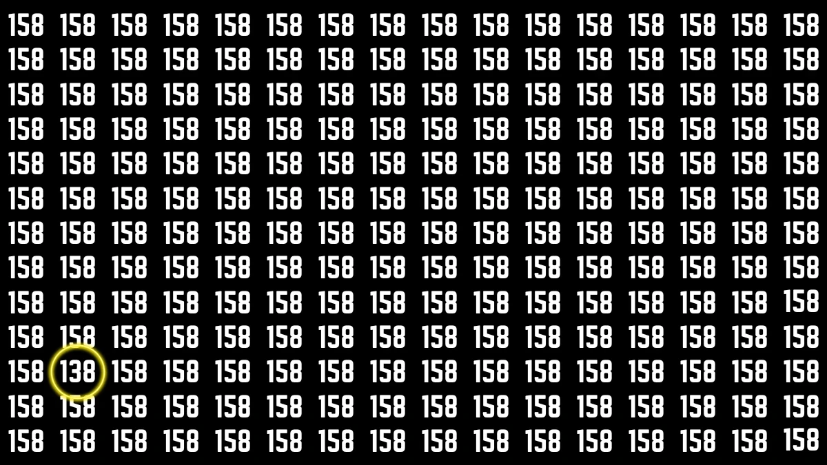 Optical Illusion 8 Seconds Challenge: Only People with Eagle Eyes Can spot the Number 138s Optical Illusion 8 Seconds Challenge: Only People with Eagle Eyes Can spot the Number 138s