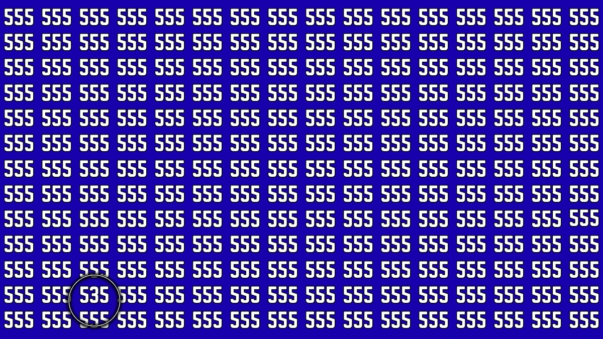 Optical Illusion 8 Seconds Challenge: Only People with Eagle Eyes Can spot the Number 535