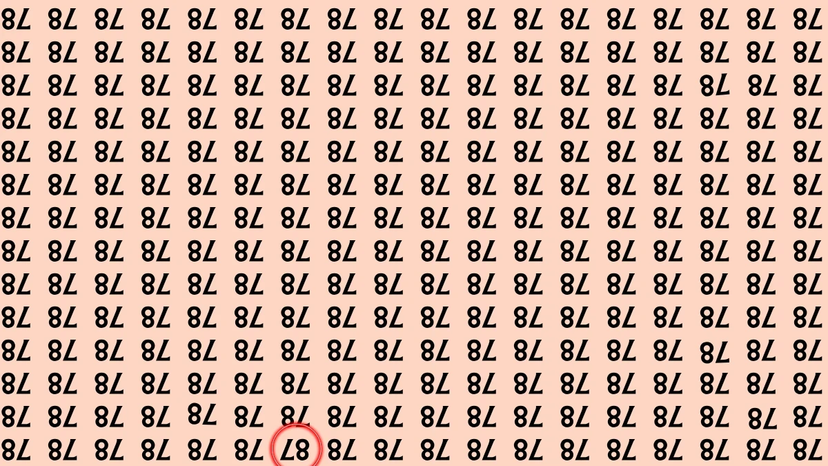 Optical Illusion IQ Test: Are You A Genius? Within 5 Seconds Spot The Inverted 87 among Inverted 78s