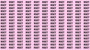 Optical Illusion Visual Test: Within 6 Seconds Spot The Word REST among RSETs
