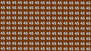 Optical Illusion: Within 5 Seconds Spot The Number 43 and 54 among 45