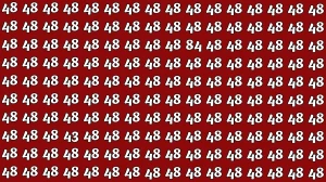 Optical Illusion: Within 5 Seconds Spot The Number 43 and 84 among 48