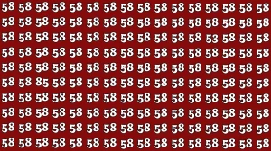 Optical Illusion: Within 5 Seconds Spot The Number 53 and 85 among 58s