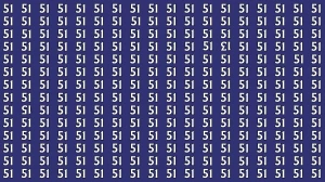 Optical Illusion: Within 6 Seconds Spot The Inverted 13 and 15 among 51s
