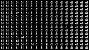 Optical Illusion: Within 6 Seconds Spot The Inverted 16 and 61 among 61s