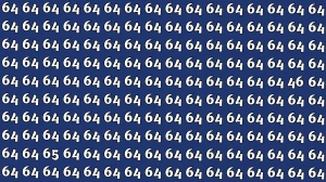Optical Illusion: Within 6 Seconds Spot The Number 65 and 46 among 64