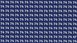 Optical Illusion: Within 7 Seconds Spot The Number 75 and 47 among 74
