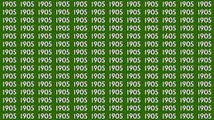 Optical Illusion: Within 9 Seconds Spot The Number 1605 among 1905