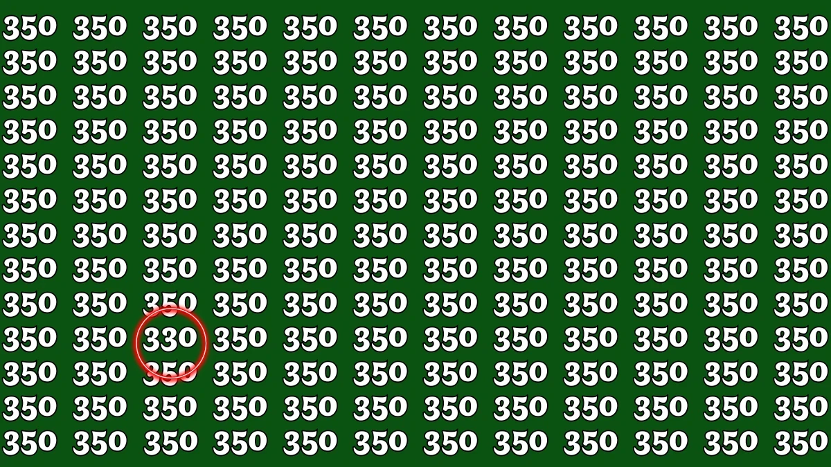 Optical Illusion 7 Seconds Challenge: Only People with Eagle Eyes Can spot the Number 330