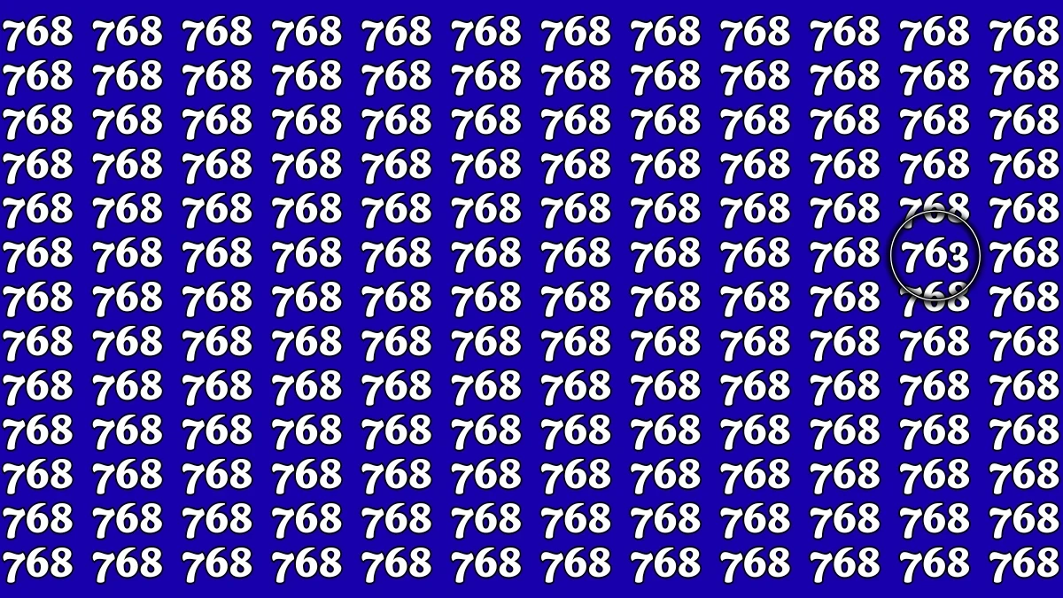 Optical Illusion 7 Seconds Challenge: Only People with Eagle Eyes Can spot the Number 763