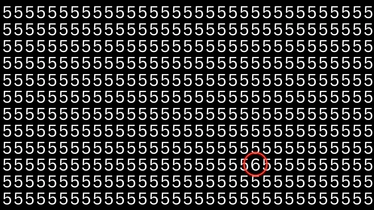 Optical Illusion IQ Test: Are You A Genius? Within 5 Seconds Spot The Number 6 among 5