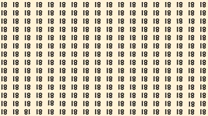 Optical Illusion IQ Test: Are You A Genius? Within 8 Seconds Spot The Inverted 18 among Inverted 81s