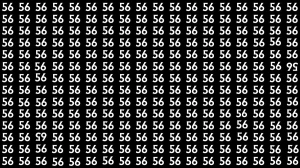 Optical Illusion: Within 5 Seconds Spot The Inverted 56 and 65 among 56s