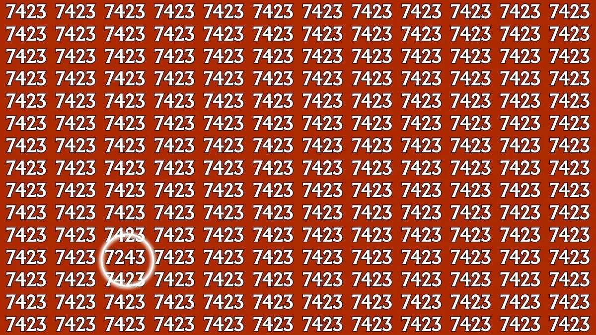 Optical Illusion: Within 5 Seconds Spot The Number 7243 among 7423