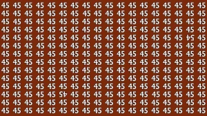 Optical Illusion: Within 6 Seconds Spot The Inverted 45 and 54 among 45s