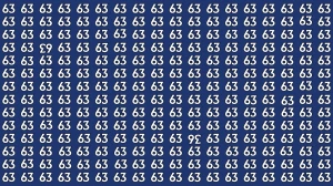 Optical Illusion: Within 6 Seconds Spot The Inverted 63 and 36 among 63s