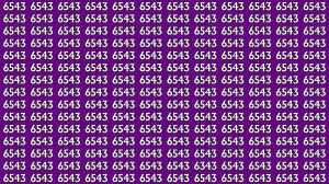 Optical Illusion: Within 6 Seconds Spot The Number 6543 among 6343