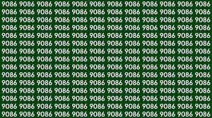 Optical Illusion: Within 6 Seconds Spot The Number 9806  among 9086