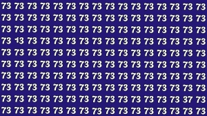 Optical Illusion: Within 7 Seconds Spot The Number 13 and 37 among 73s