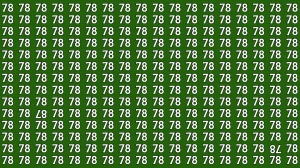 Optical Illusion: Within 8 Seconds Spot The Inverted 78 and 87 among 78s