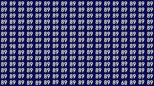 Optical Illusion: Within 8 Seconds Spot The Inverted 86 and 89 among 89s